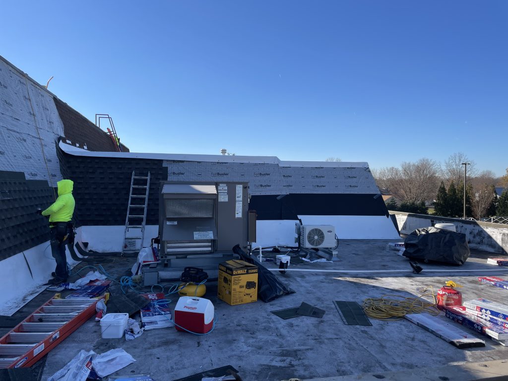 Roof Construction Service Worksite